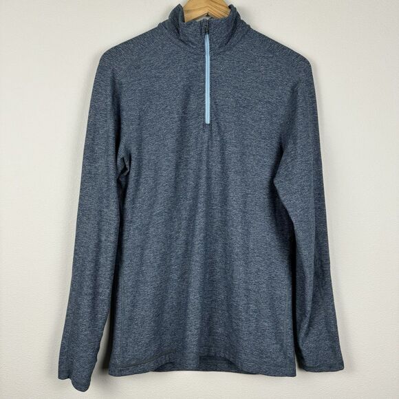 Lululemon Pullover Surge Warm 1/2 Zip Reflective Heathered Blue Mens Size M - Picture 2 of 6